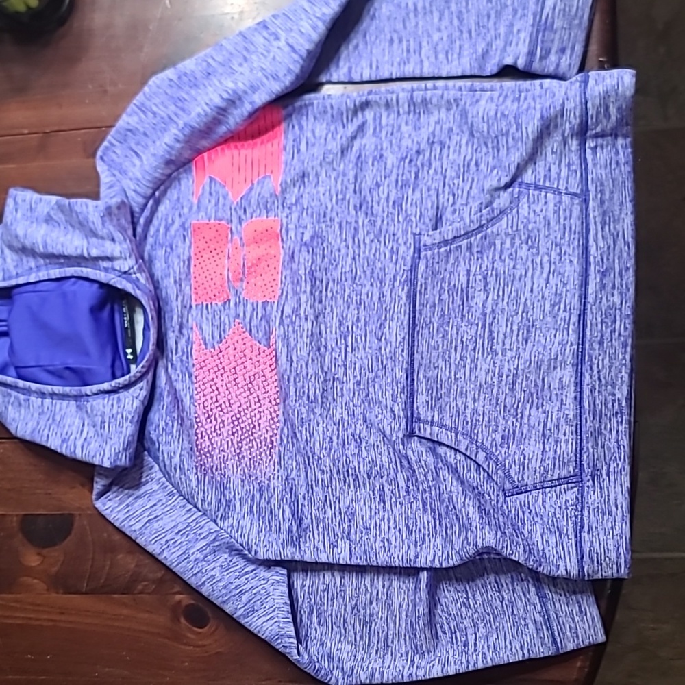 UA Coldgear Hoodie Heathered Purple